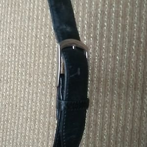 Andhurst black leather belt-39 inches in length